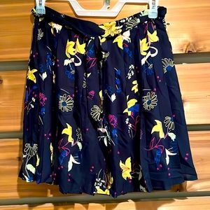 ModCloth pleated Dino floral skirt